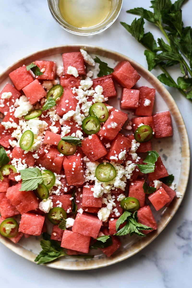Watermelon Feta Mint Salad