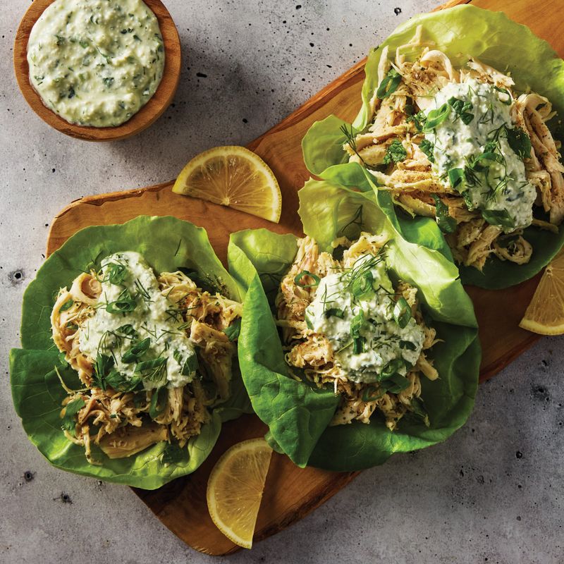 Herbed Chicken Lettuce Wraps