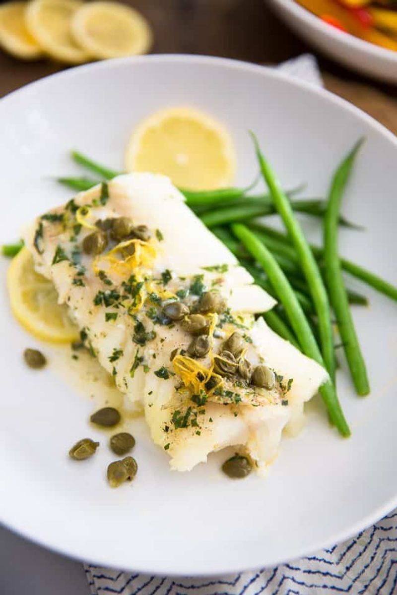 Baked Cod with Lemon and Capers
