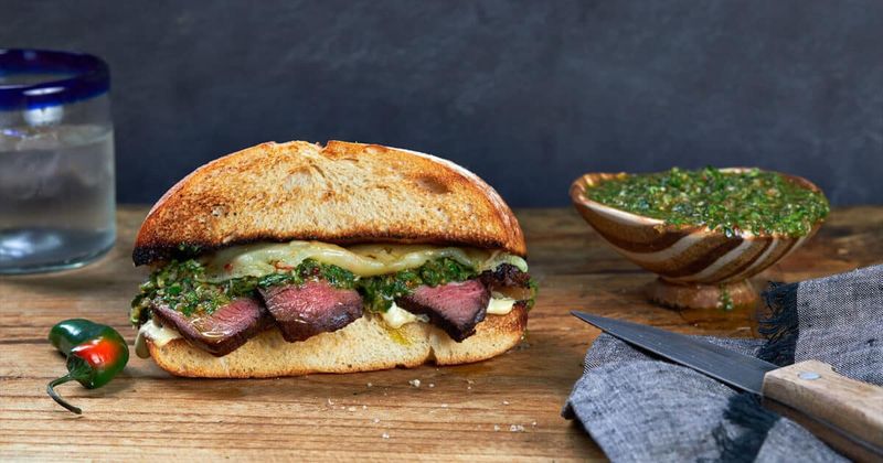 Sliced Steak with Chimichurri