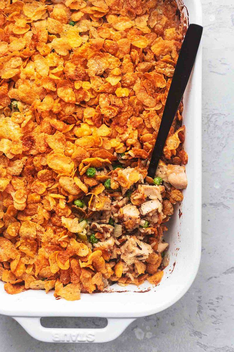 Chicken and Rice with Creamed Soup and Cornflakes