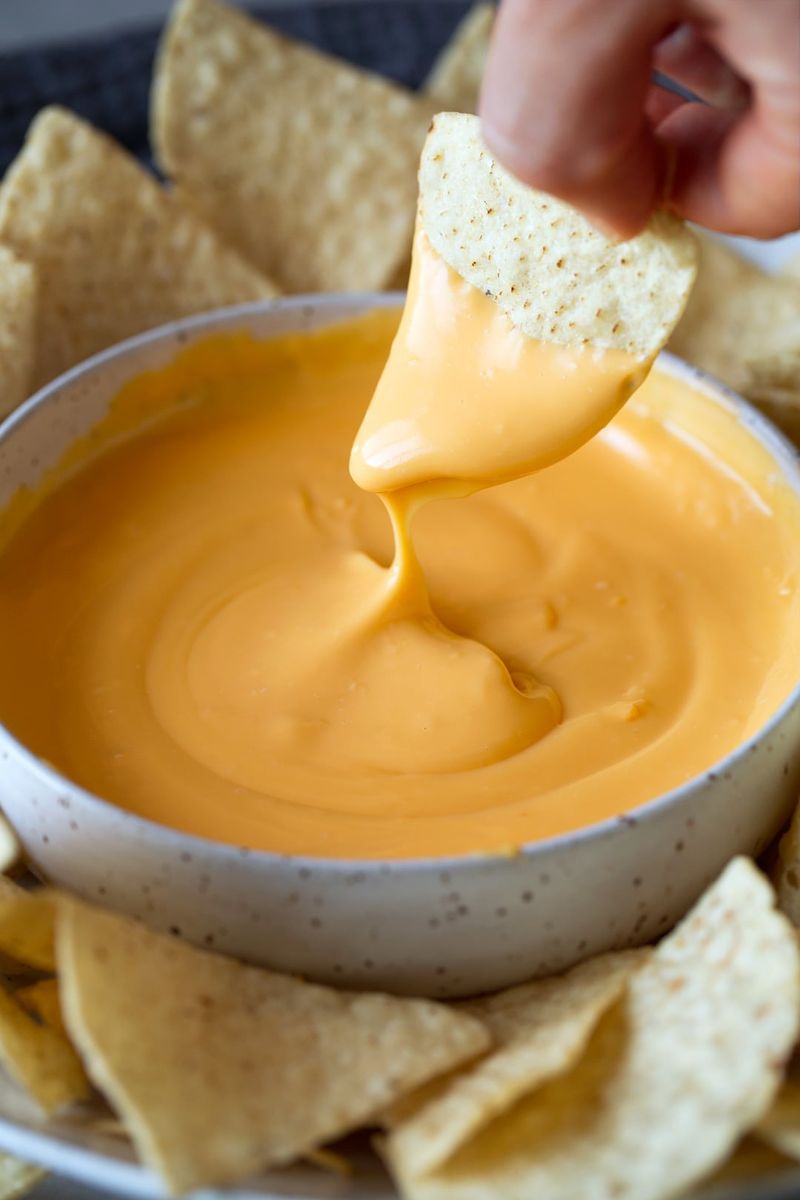 Queso Dip Made with Processed Cheese