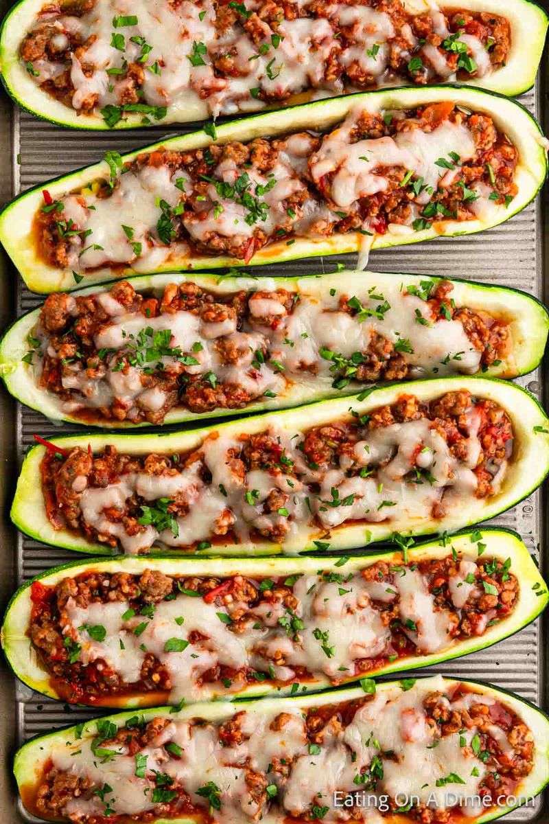 Italian Zucchini Boats Filling