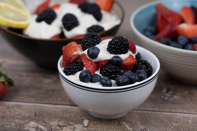 Berries with Whipped Coconut Cream