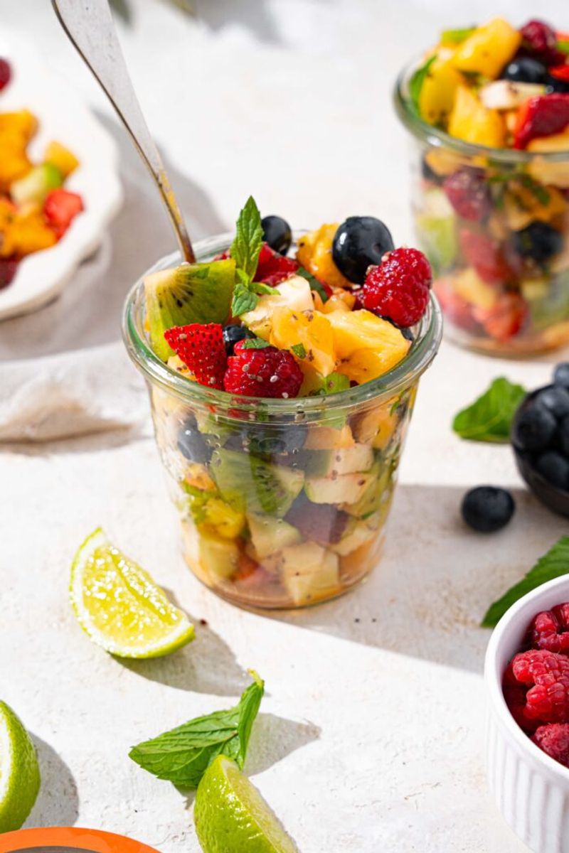 Fresh Berry Salad with Mint and Lime