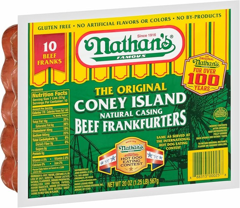 Nathan’s Famous Beef Franks (Natural Casing)