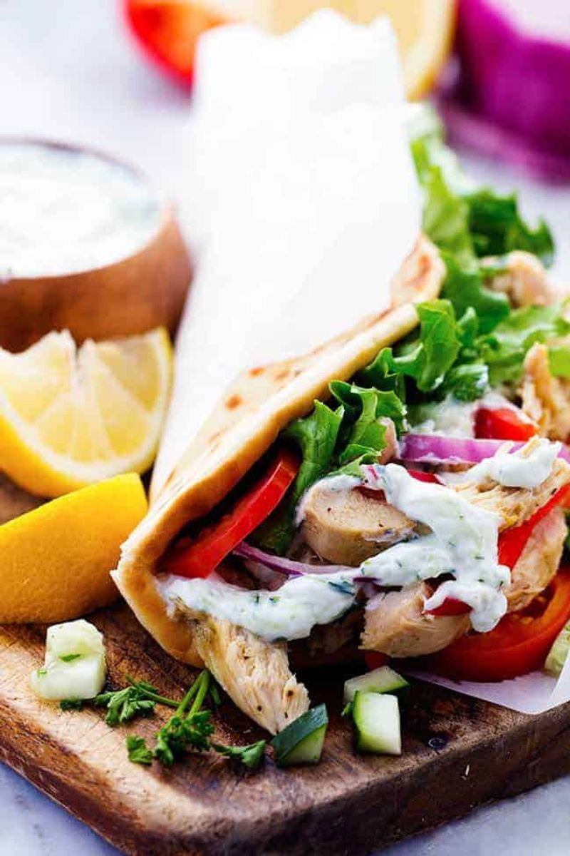Greek Chicken Pitas