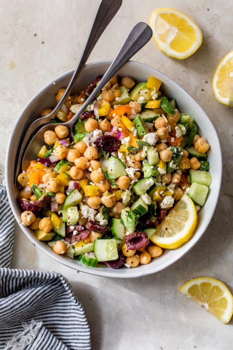 Chickpea Salad with Lemon & Feta