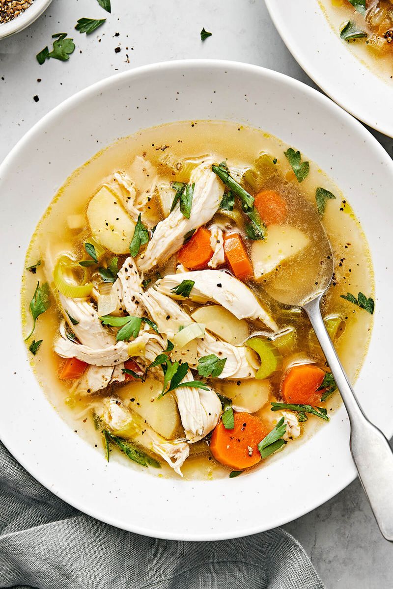 Classic Chicken and Garlic Soup