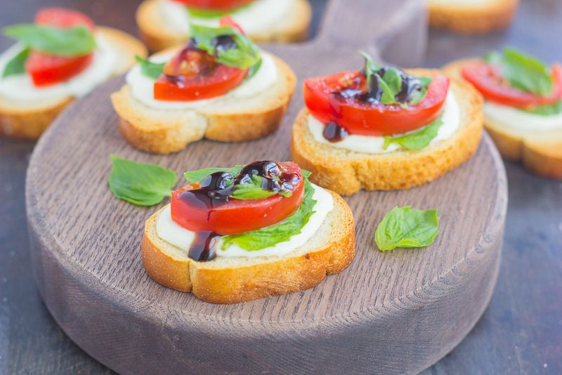 Mini Caprese Toasts