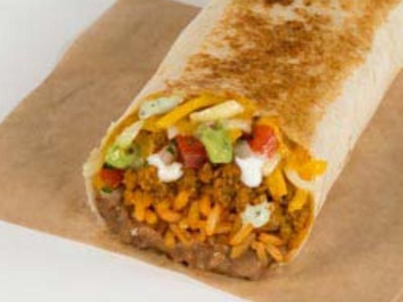 Taco Bell XXL Grilled Stuft Burrito (Beef) with Chips and Nacho Cheese