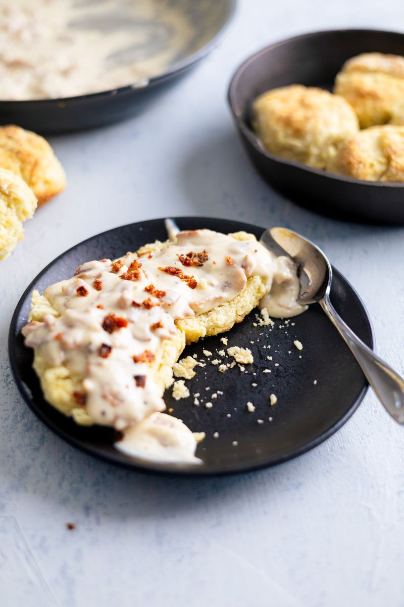 Kentucky: Biscuits with Bacon Gravy