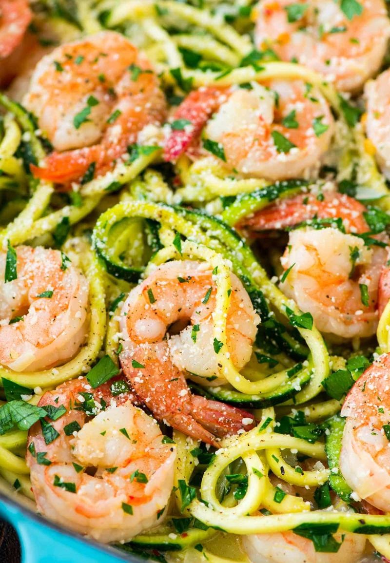 Zucchini Noodle Shrimp Scampi