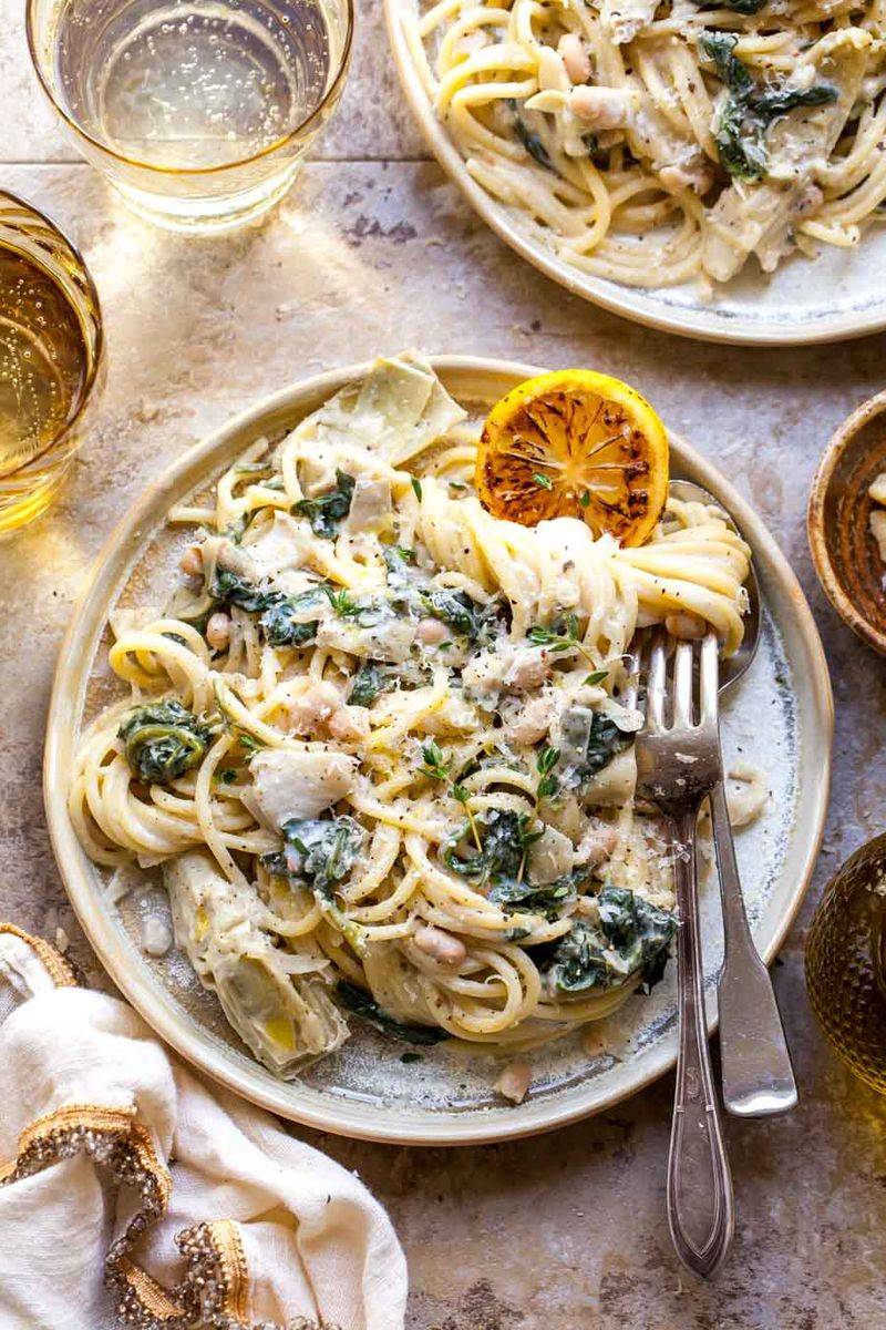 Spinach and Artichoke Pasta
