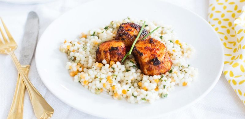 Seared Scallops with Herbed Couscous