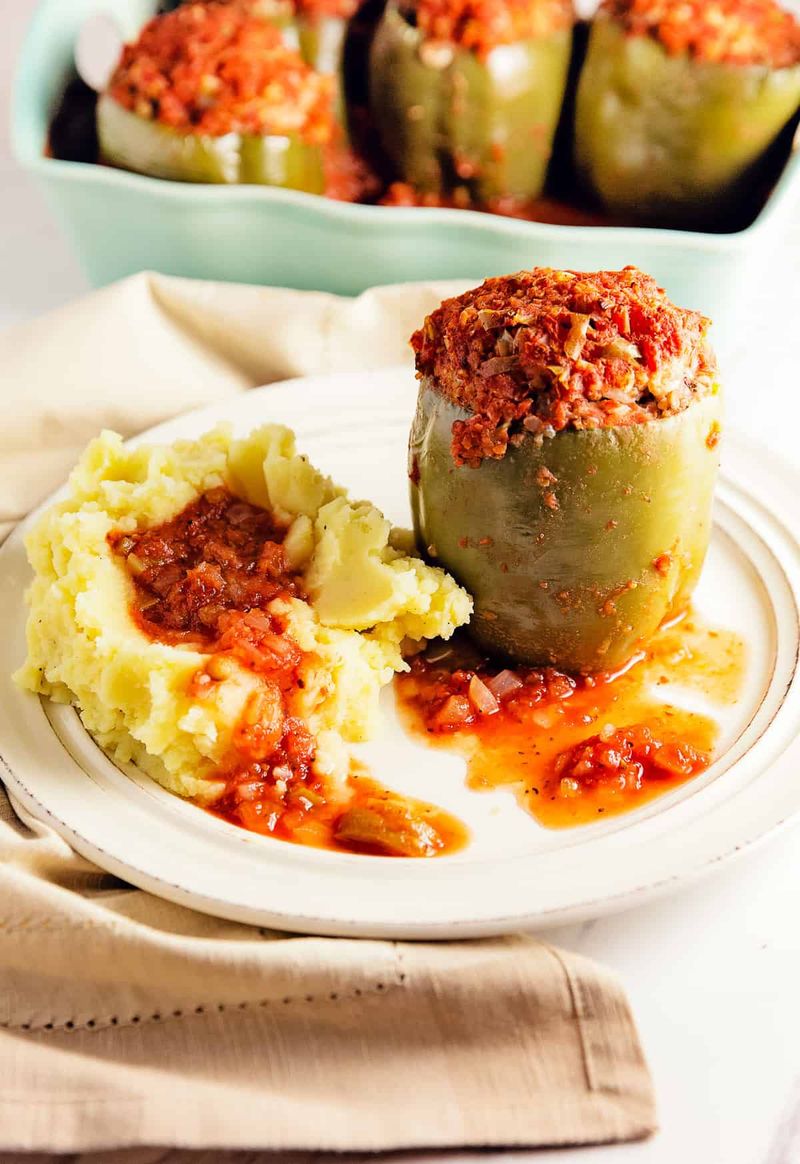 Stuffed Bell Peppers (Old-School Version)