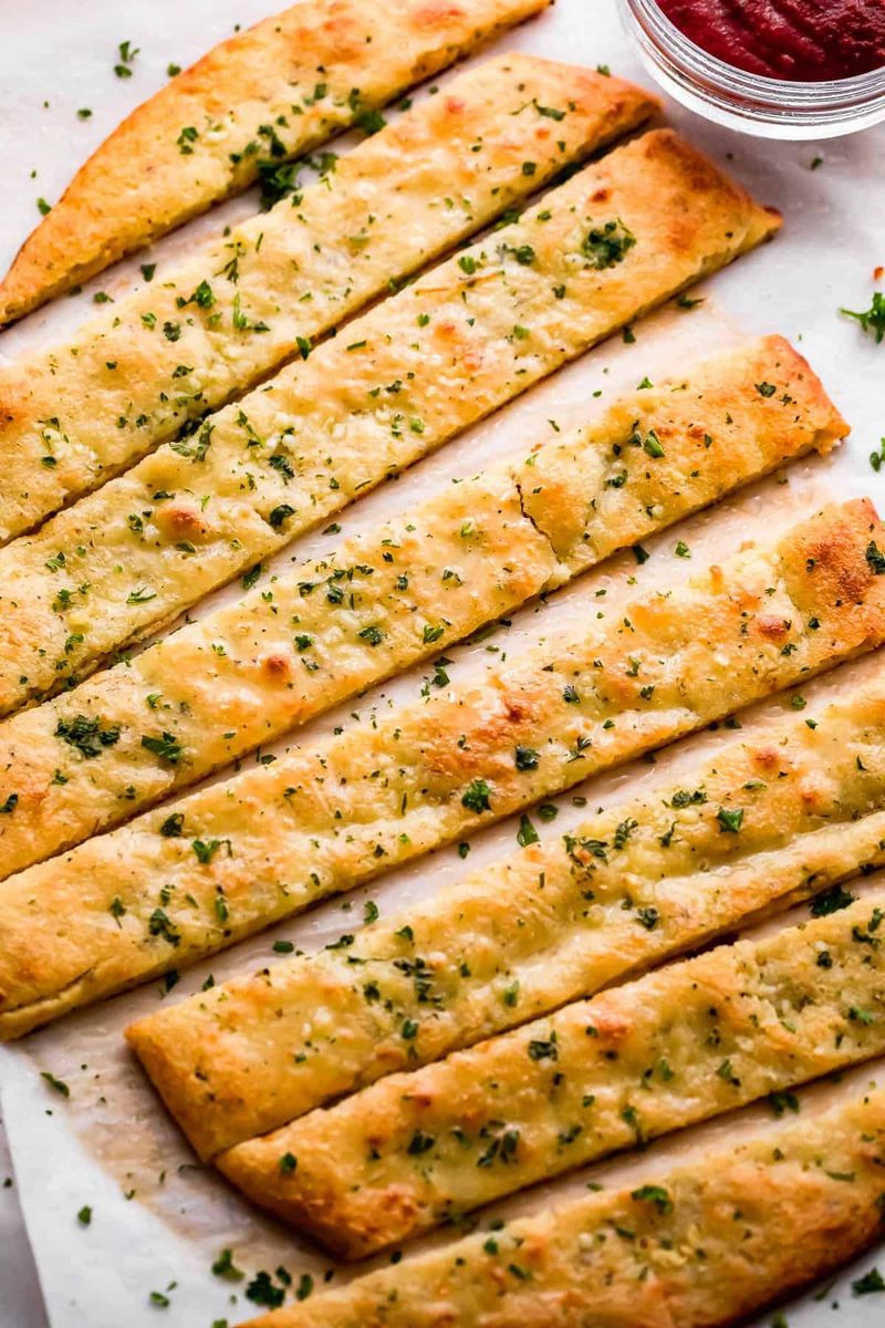 Keto Garlic Breadsticks