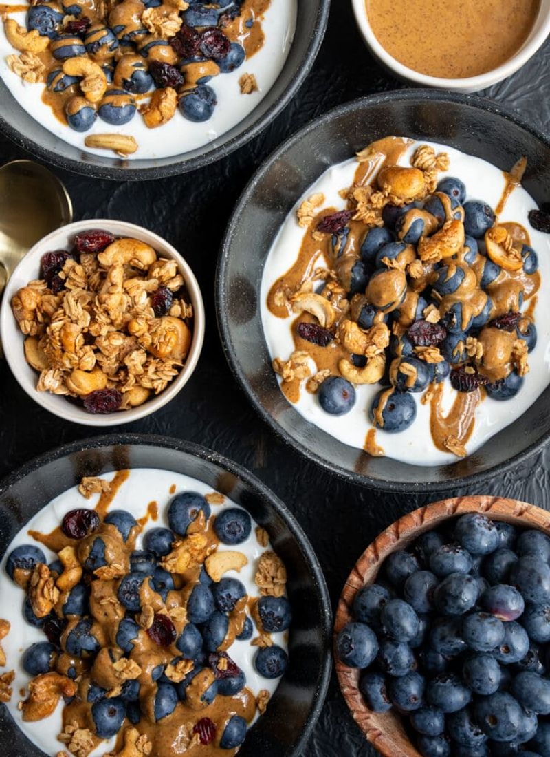 Plain Greek Yogurt with Almond Butter