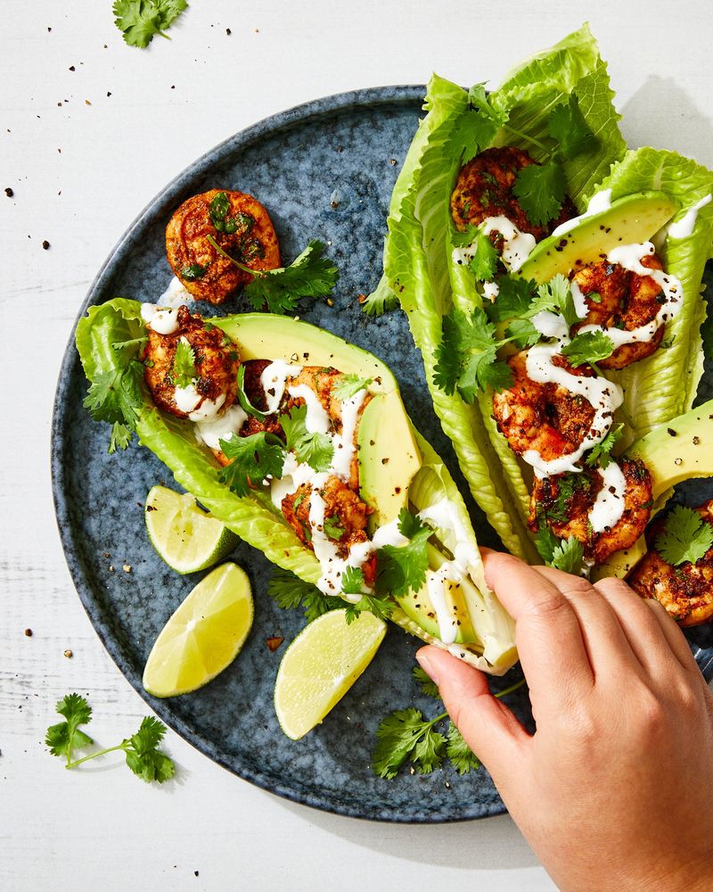 Shrimp and Avocado Lettuce Wraps