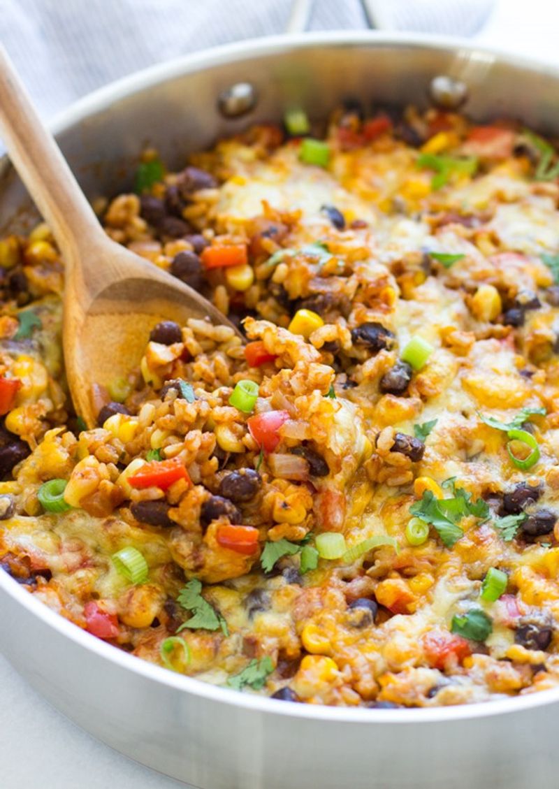 Beef and Rice Casserole with Fire-Roasted Salsa