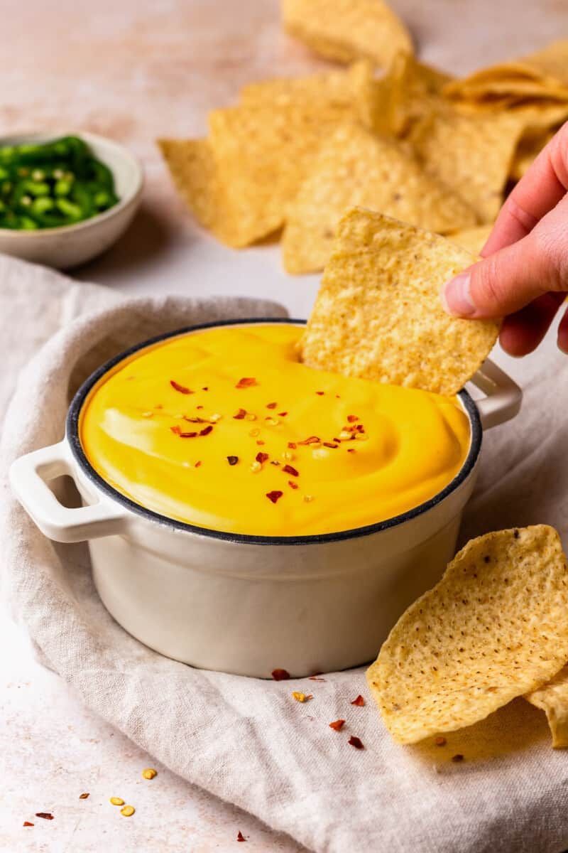 Nachos with Processed Cheese Sauce
