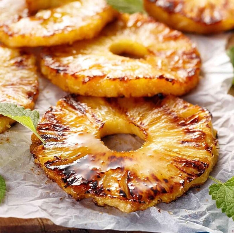 Grilled Pineapple with Honey & Cinnamon