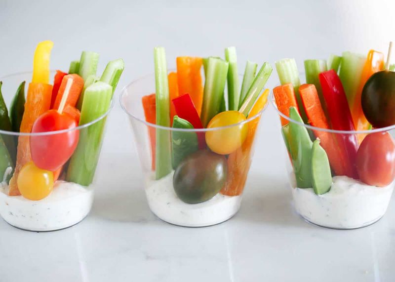 Veggie Cups with Hummus