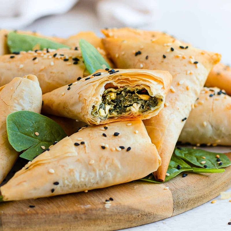 Spinach and Feta Phyllo Triangles