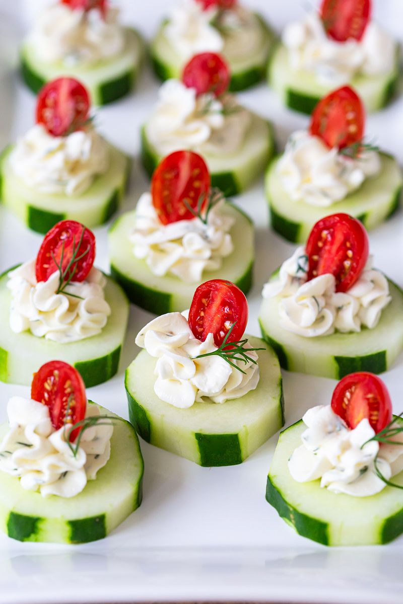 Cucumber Bites with Herbed Cream Cheese