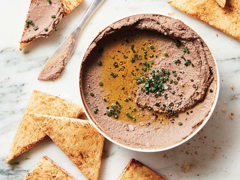 Chicken Liver Pâté on Toast Points