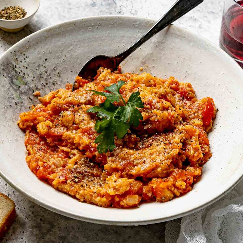 Stewed Tomatoes with Bread