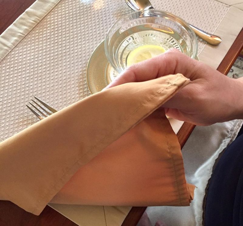 Letting Your Napkin Hit the Floor (and Not Replacing It)