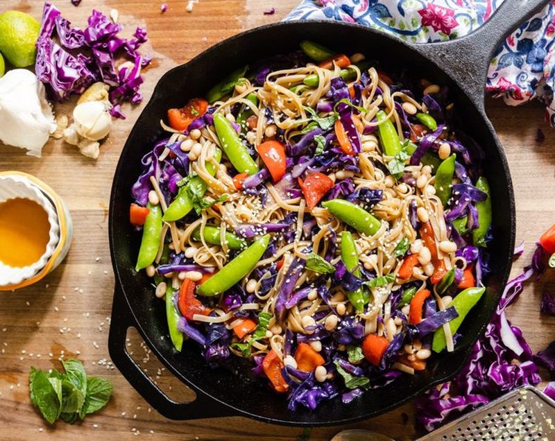 Rainbow Veggie Stir-Fry with Ginger-Soy Sauce