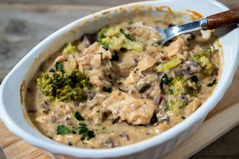 Chicken and Rice with Cream of Mushroom Soup