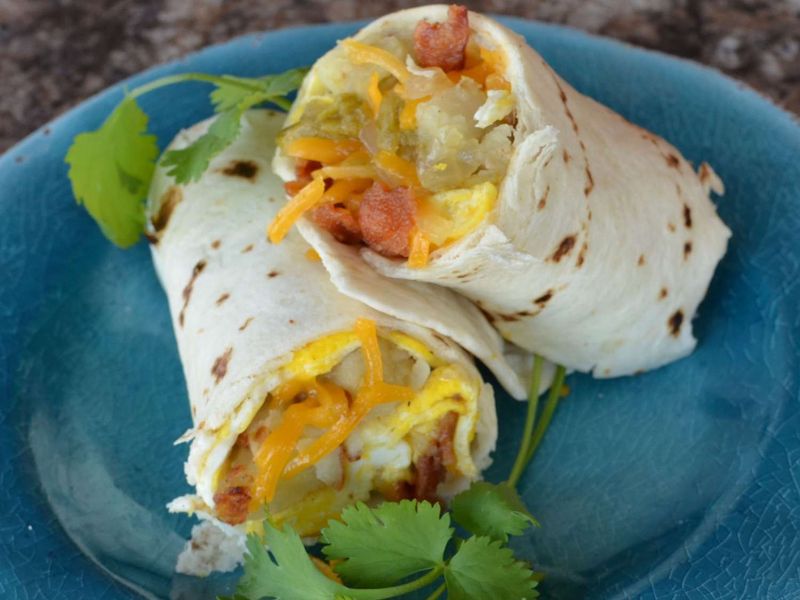 New Mexico: Breakfast Burrito with Green Chile