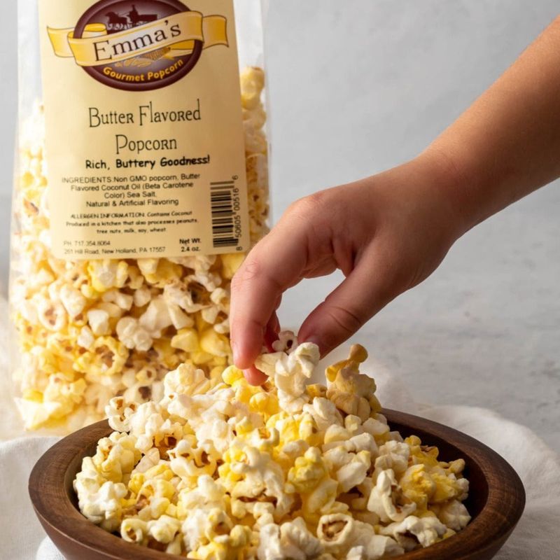 Artificially Colored Butter Popcorn