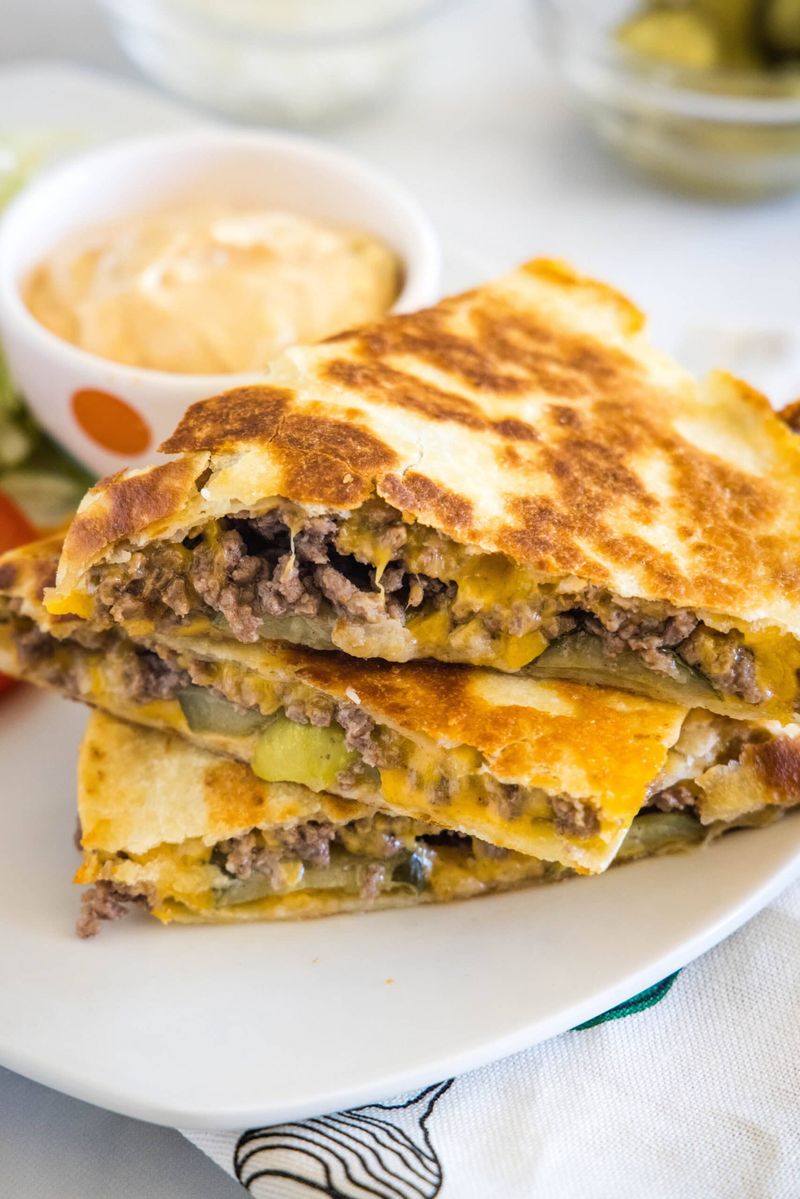 Cheeseburger Quesadillas