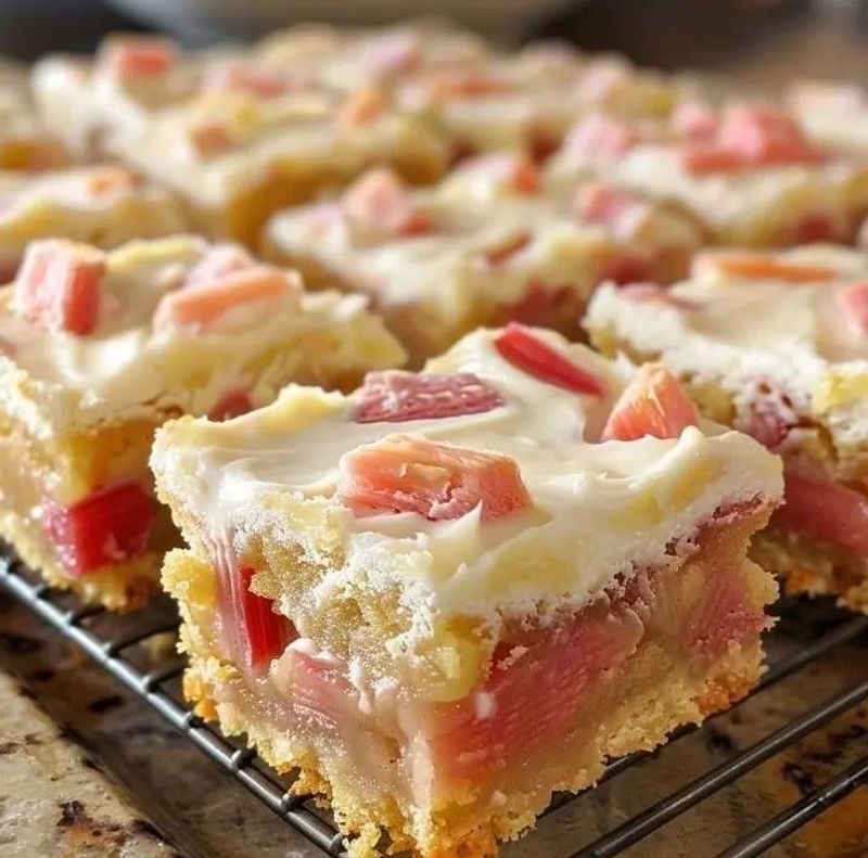 Rhubarb Custard Bars