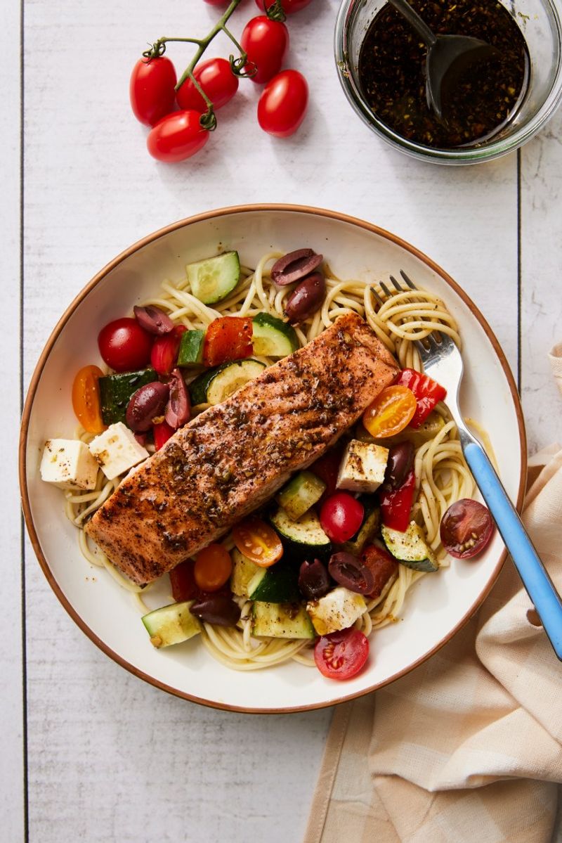 Panera’s Mediterranean Bowl with Salmon
