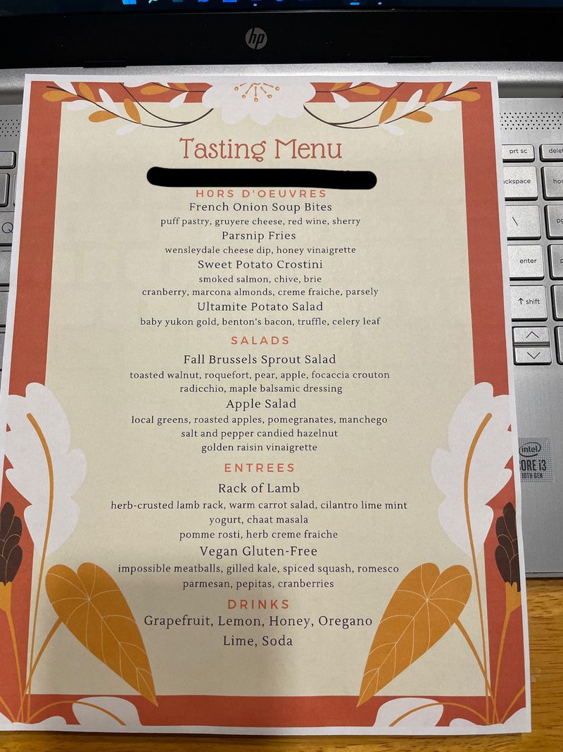 Unclear Pricing on Tasting Menus