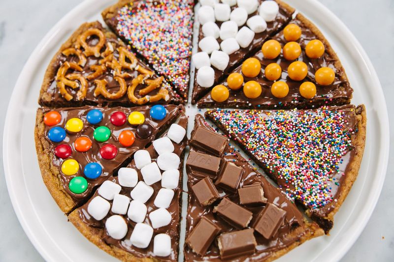 Dessert Pizza with Candy Toppings