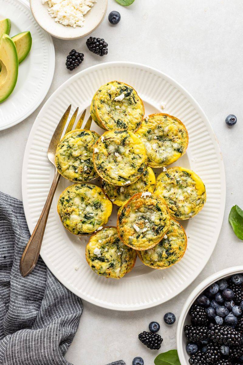Mini Egg Muffins with Spinach & Cheese