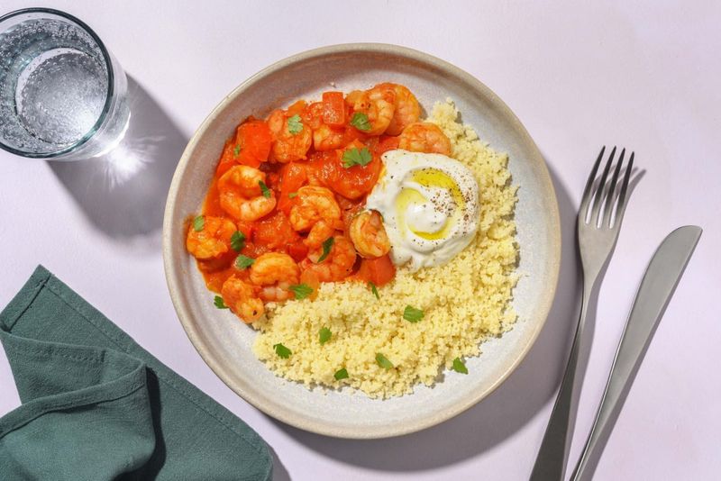 Grilled Shrimp with Couscous and Mint Yogurt