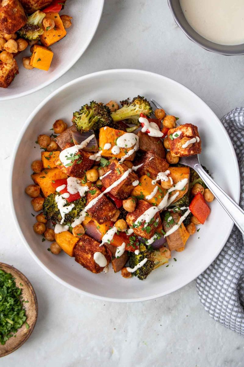 Sheet Pan Roasted Veggies and Tofu