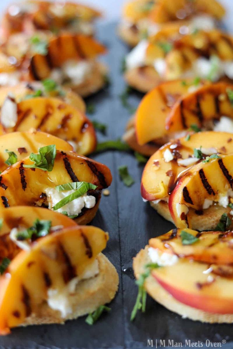 Grilled Peach Bruschetta