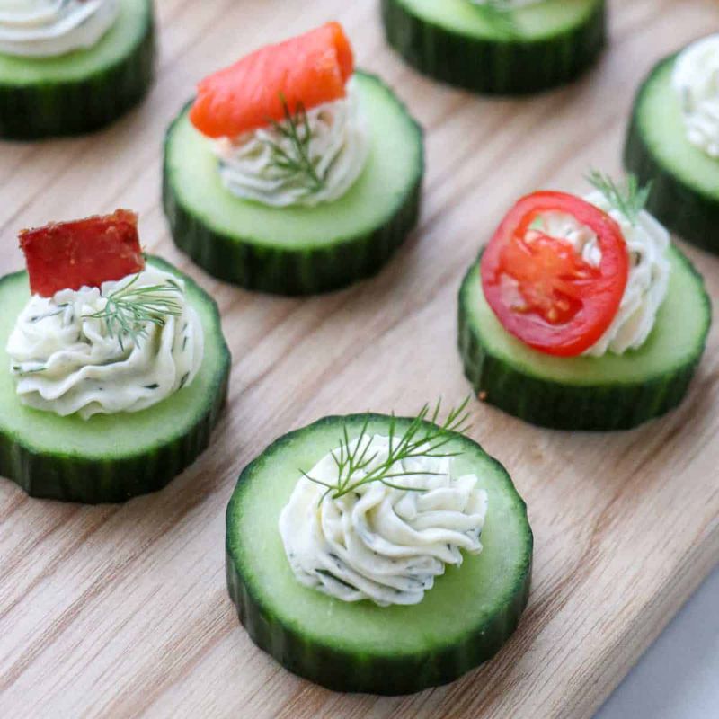 Cucumber Bites with Cream Cheese & Dill