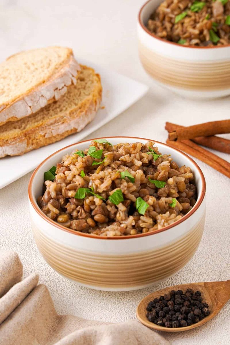 Slow Cooker Brown Rice & Veggie Casserole