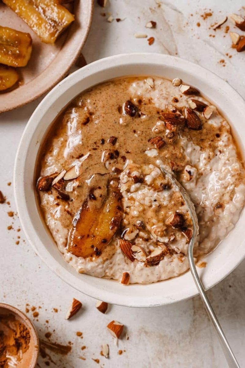 Steel-Cut or Rolled Oats with Almond Butter and Cinnamon