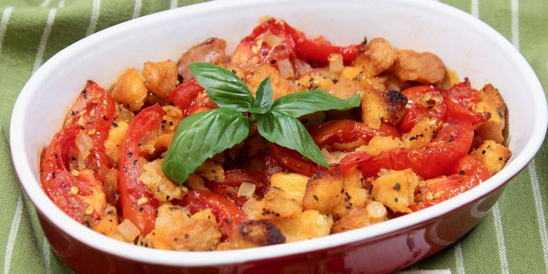 Stewed Tomatoes with Bread