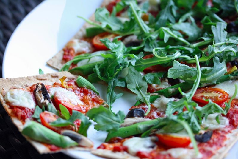 Pizza (With a Thin Crust and Veggie Toppings)